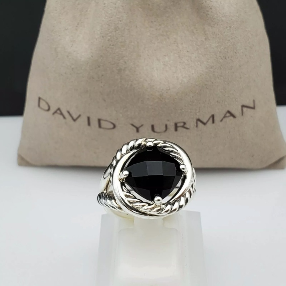 David Yurman Black Onyx Infinity Ring